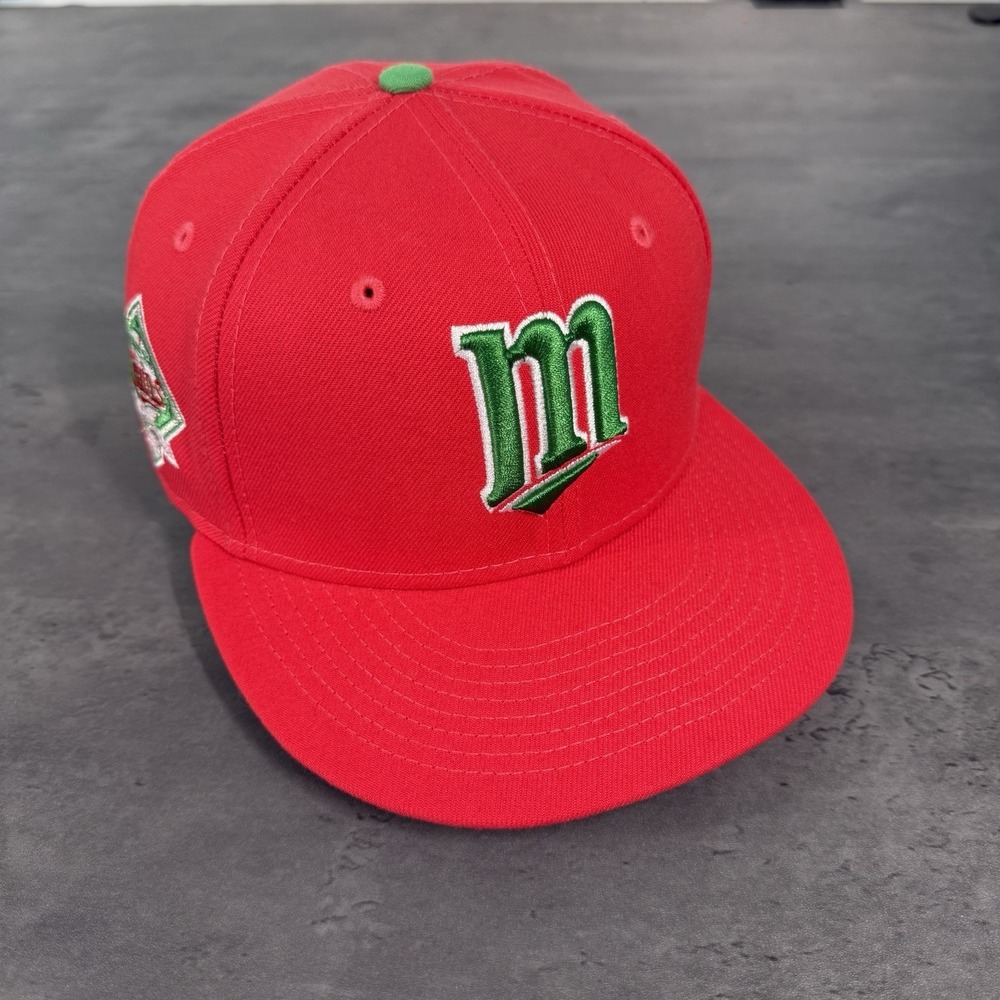 Hat Club Minnesota Twins New Era Cap 7 1/8 Ballpark Snacks Infared Green Pink